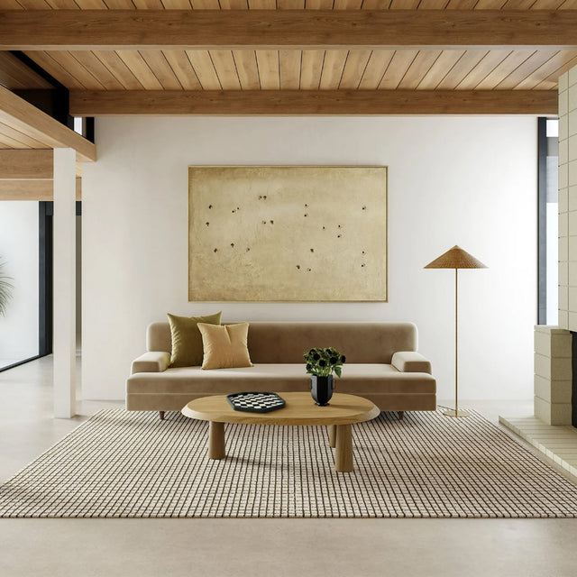 genuine horsehair and leather chessboard patterned tray on the table