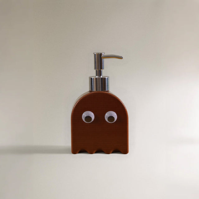 ghost shaped ceramic press-type dispenser bottle