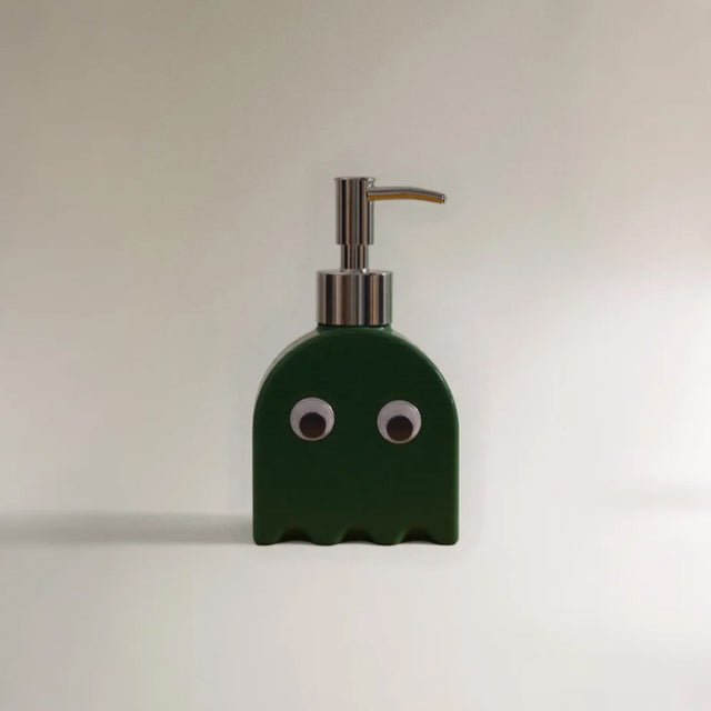 ghost shaped ceramic press-type dispenser bottle