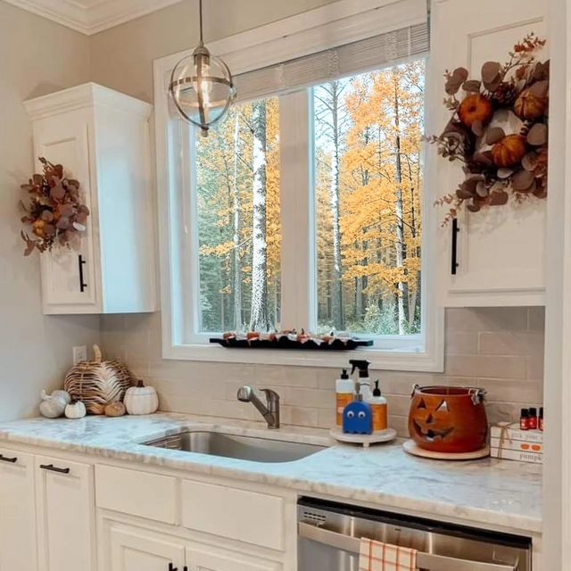 ghost shaped ceramic press-type dispenser bottle in the kitchen