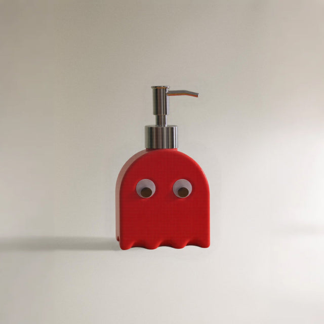 ghost shaped ceramic press-type dispenser bottle