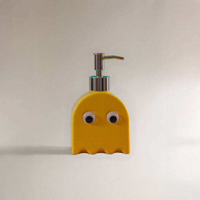 ghost shaped ceramic press-type dispenser bottle