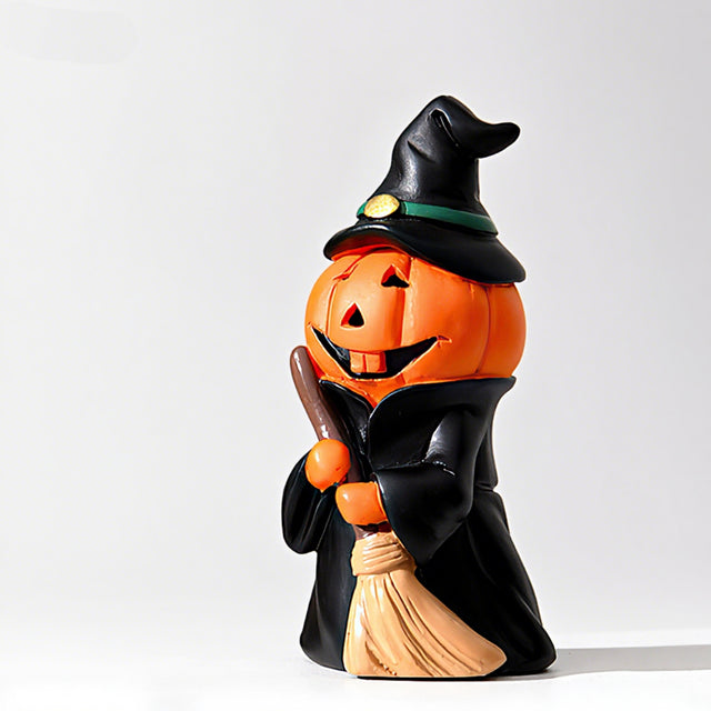 ghost witch doll resin figurine bad pumpkin ghost details