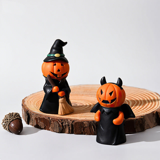 ghost witch doll resin figurine bad pumpkin ghost details