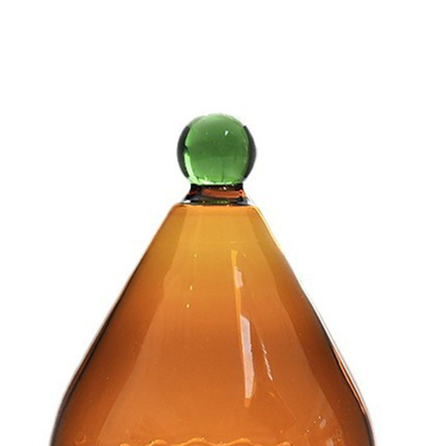 glass christmas hat candy jar with lid details