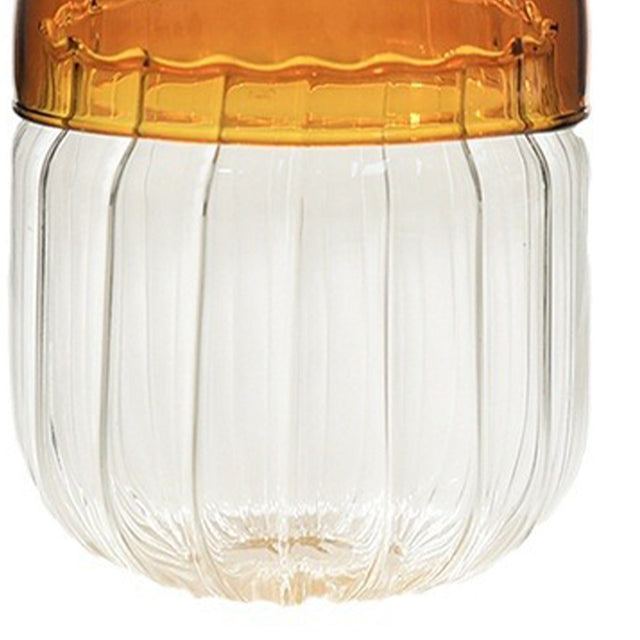 glass christmas hat candy jar with lid details