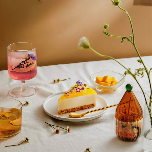 glass christmas hat candy jar with lid on the dining table