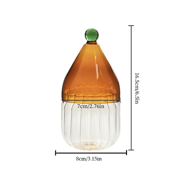 glass christmas hat candy jar with lid size chart