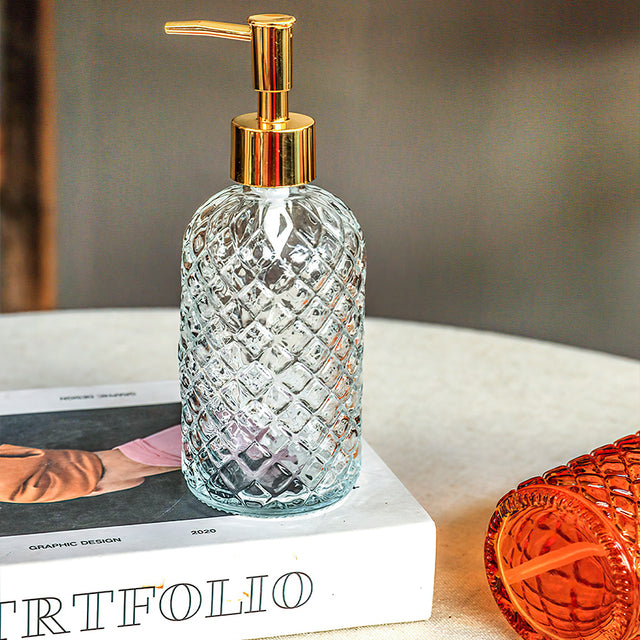 glass dispenser pump clear bottles details