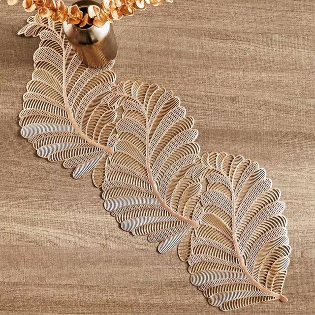 gold foil leaf cutout PVC placemat