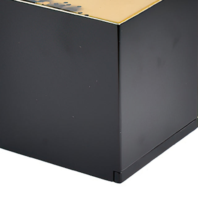 gold lacquer tissue box cover details