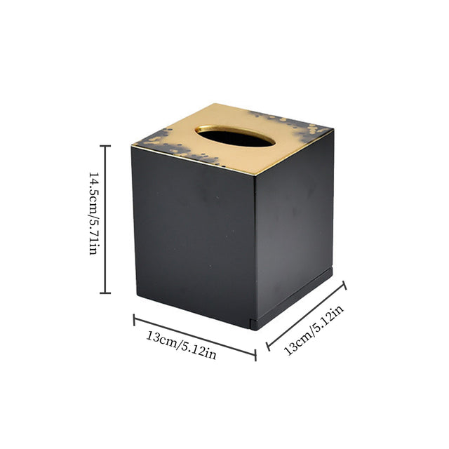 gold lacquer tissue box cover size chart