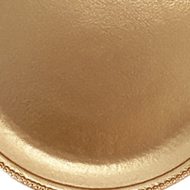 gold round resin tray details
