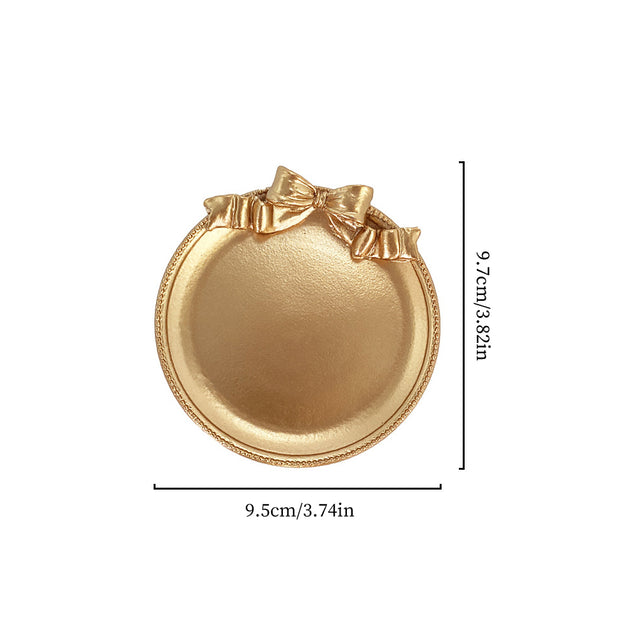 gold round resin tray size chart