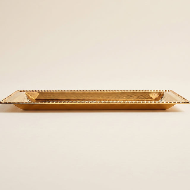 gold tray side view