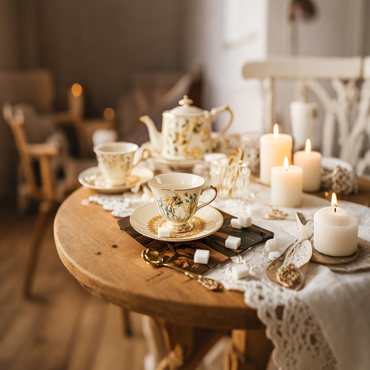 golden-ceramic-coffee-cup-scene