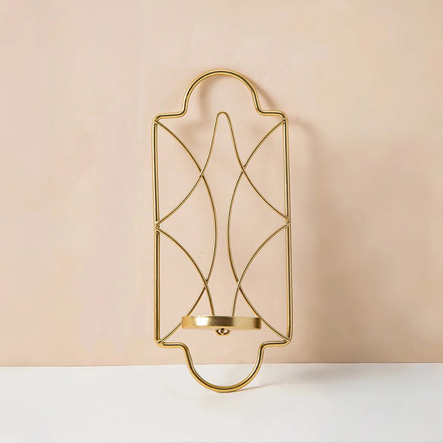 golden multifunctional iron wall hanging shelf