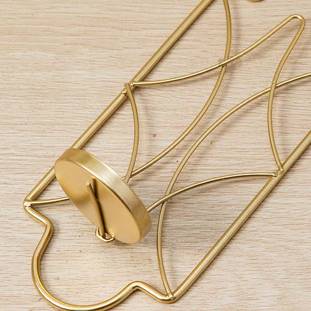 golden multifunctional iron wall hanging shelf details