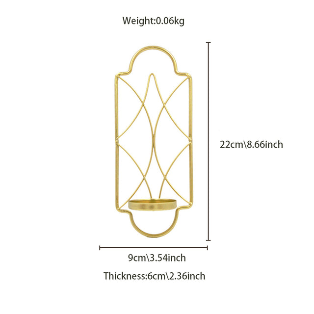 golden multifunctional iron wall hanging shelf size chart