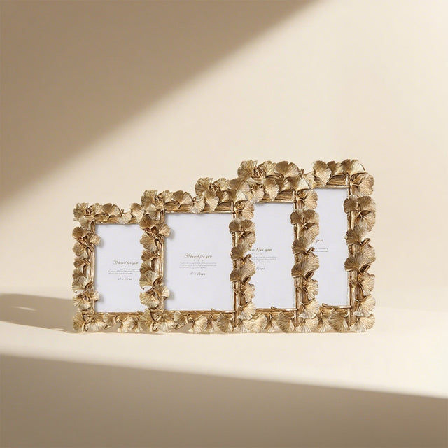 golden square resin ginkgo leaf creative picture frame product collection