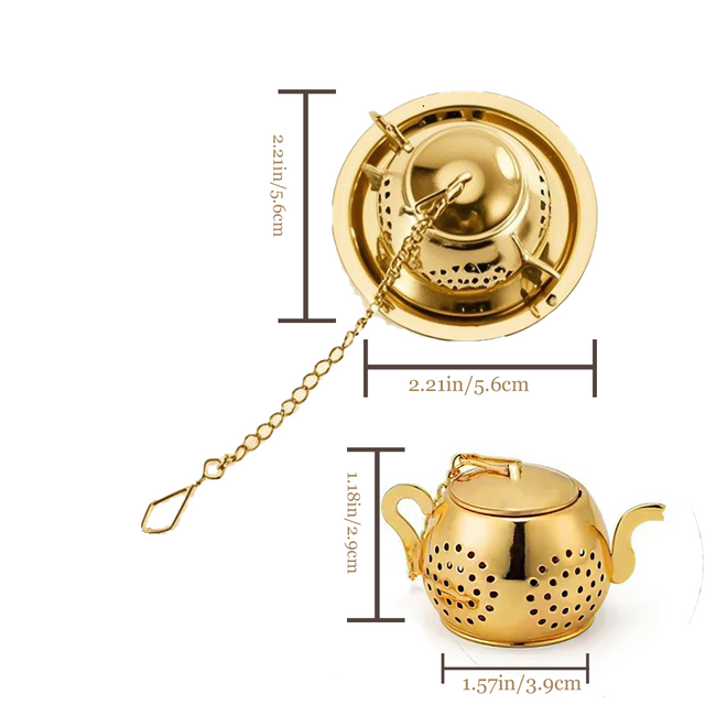 silver tea infuser size chart
