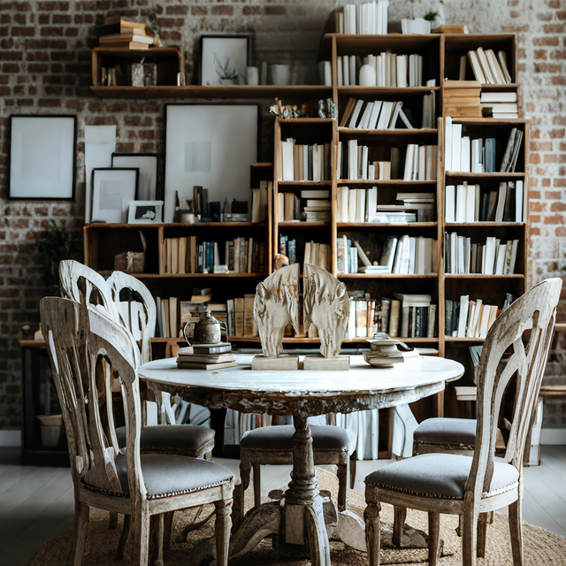 gray resin horse head bookends in the library