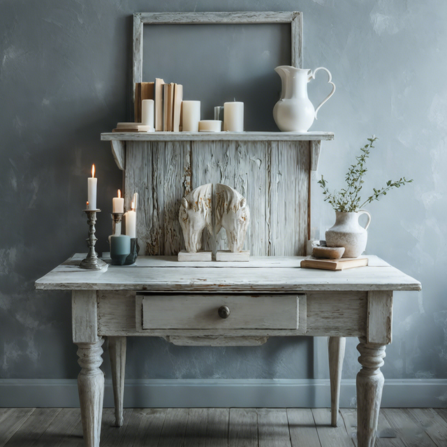 gray resin horse head bookends on a desk