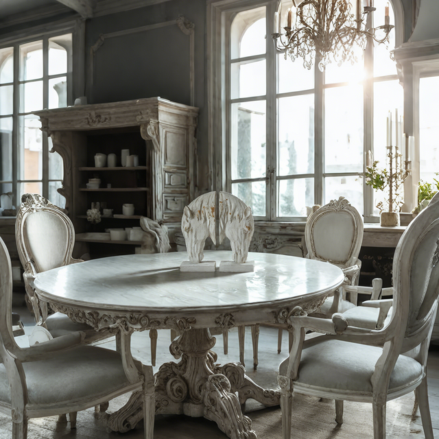 gray resin horse head bookends on a wood table