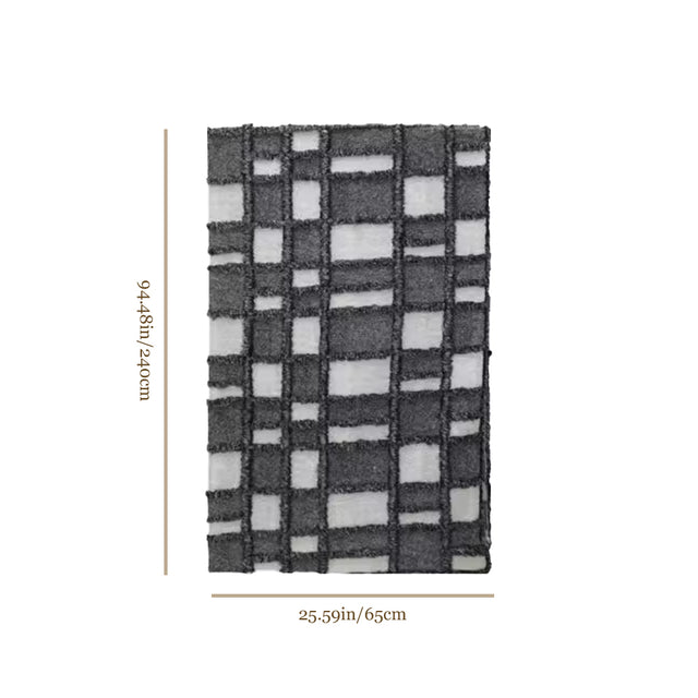 gray white checkered bed runner size chart