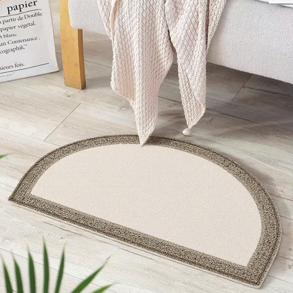 half round doormat in the bedroom