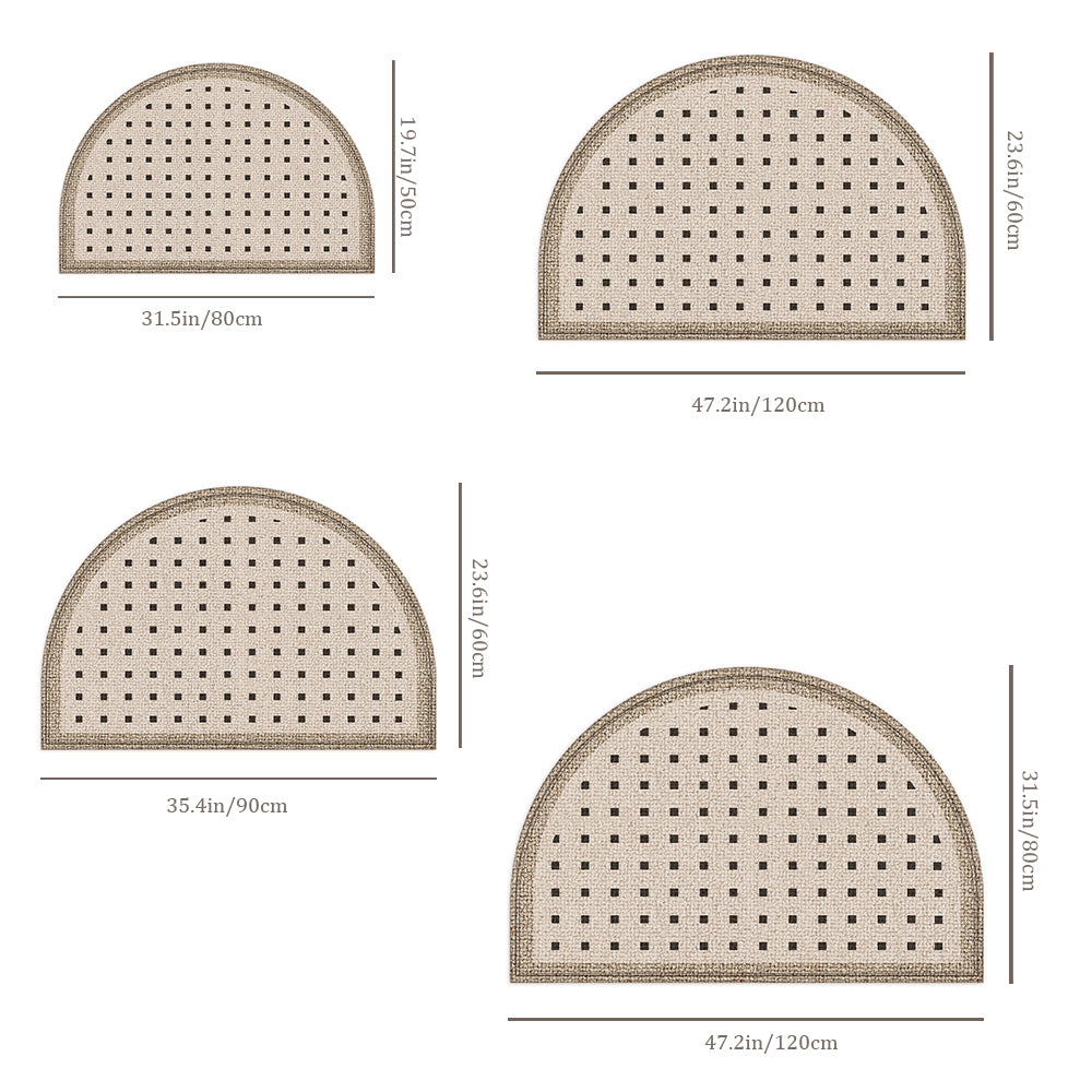 half round doormat size chart