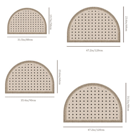 half round doormat size chart