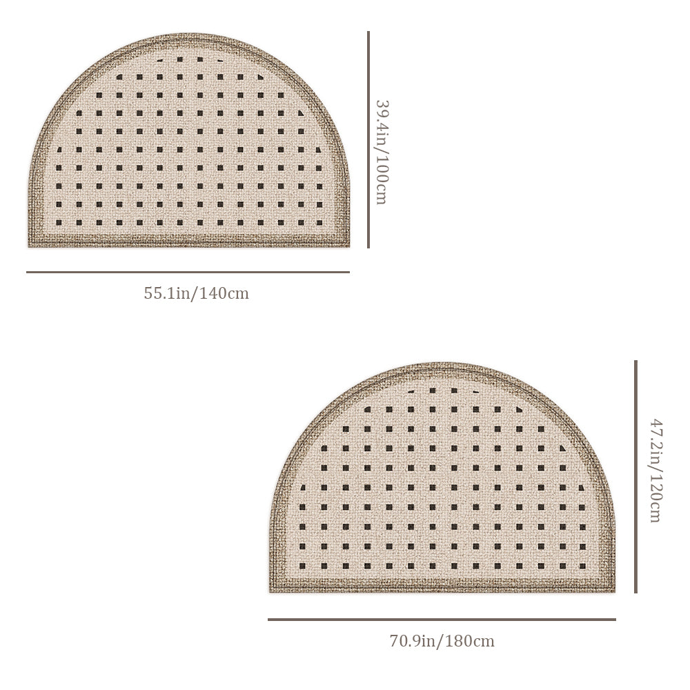 half round doormat size chart