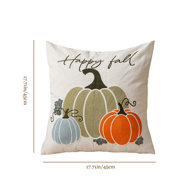 halloween hand-embroidered pumpkin pillowcase size chart