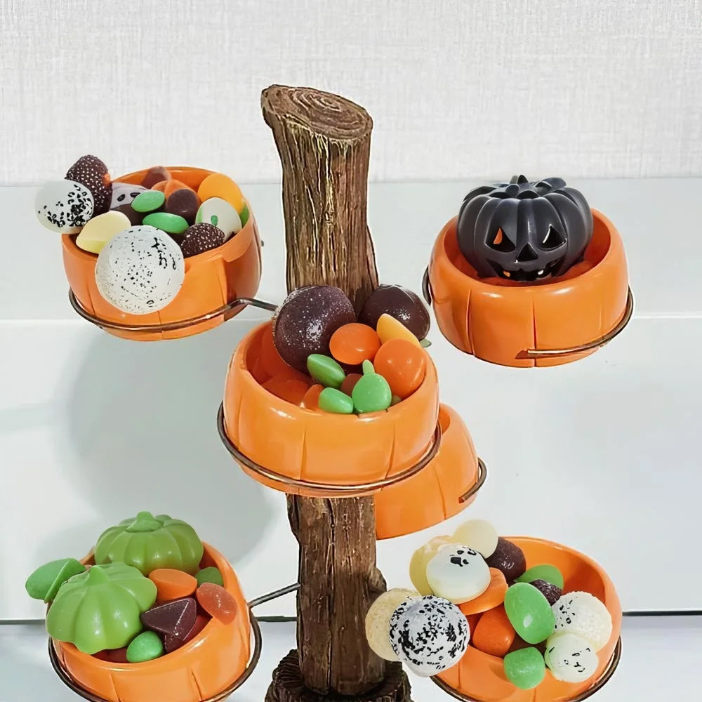 halloween resin pumpkin serving bowls details