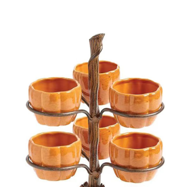 halloween resin pumpkin serving bowls details