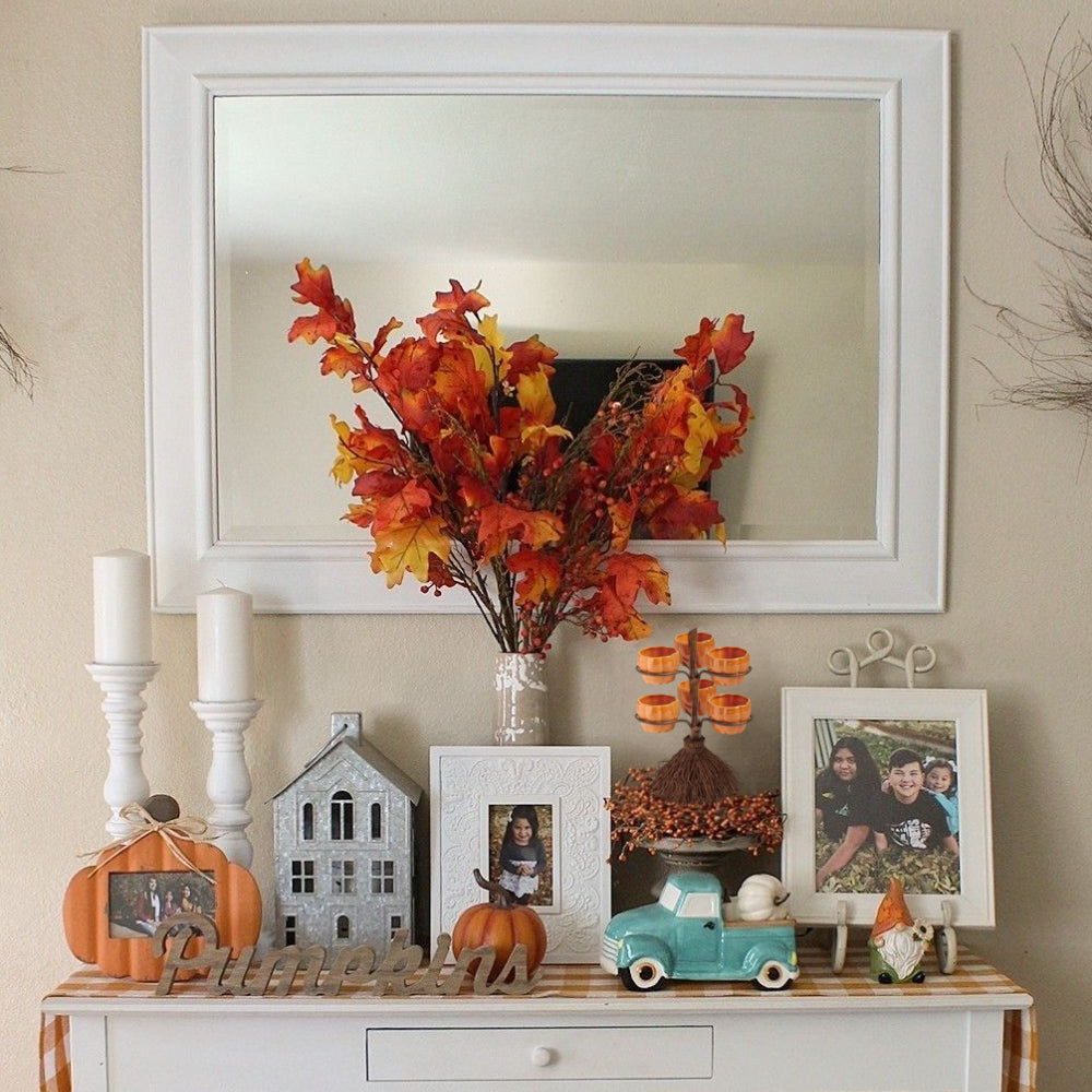 halloween resin pumpkin serving bowls on desktop