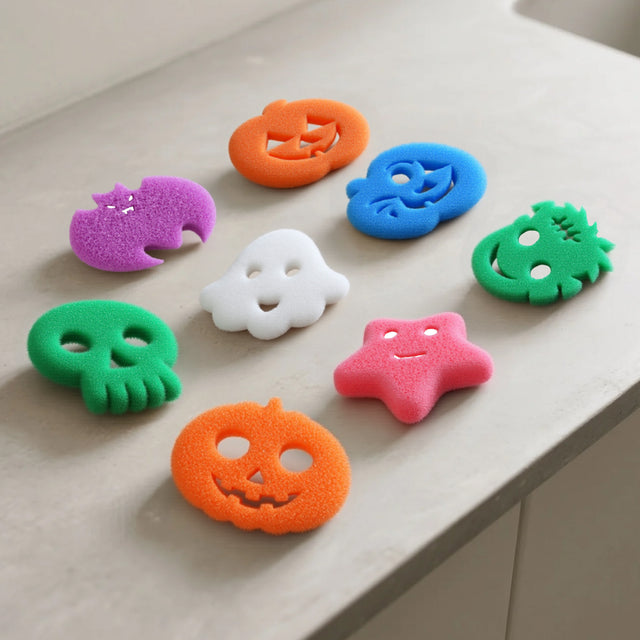 halloween series smiling scrubber sponge