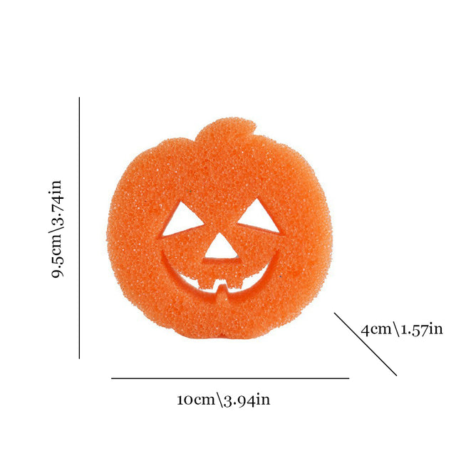 halloween series smiling scrubber sponge size chart
