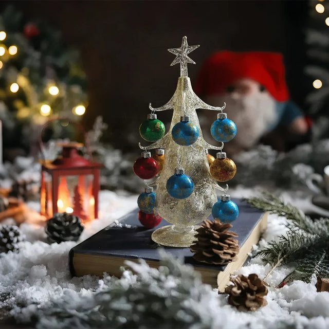 hand blown glass christmas tree as christmas decor