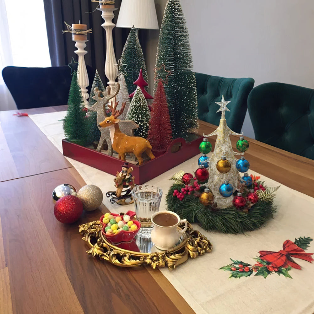 hand blown glass christmas tree as christmas in the lving room