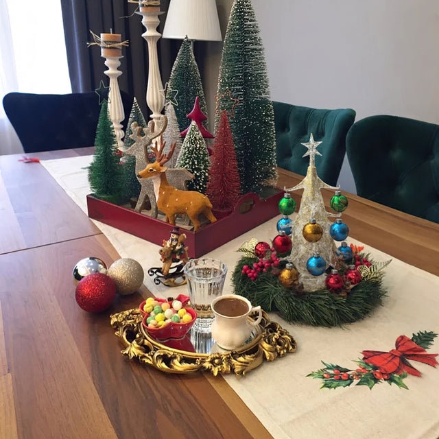 hand blown glass christmas tree as christmas in the lving room