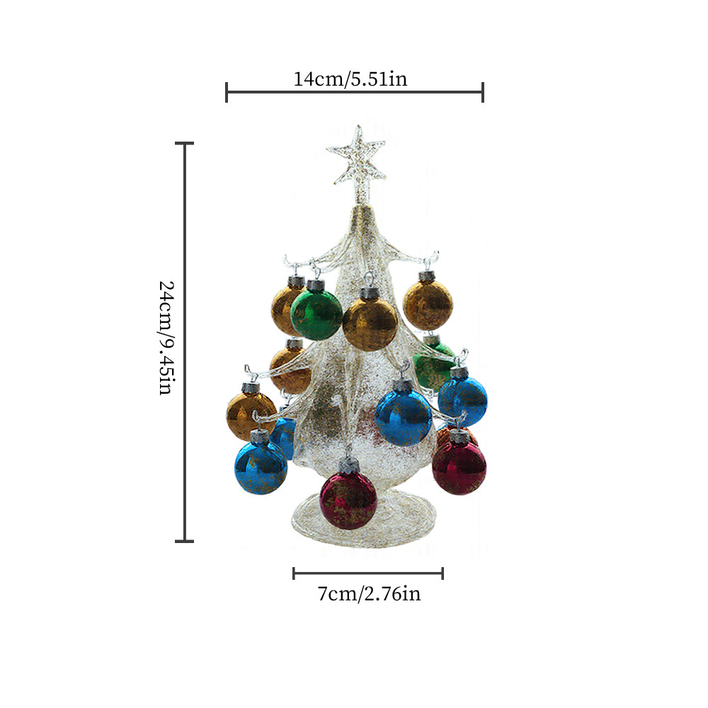 hand blown glass christmas tree size chart