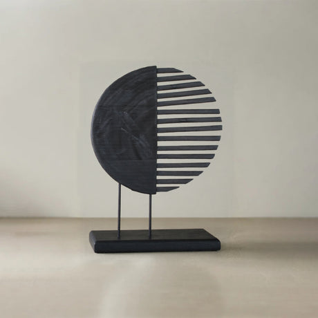 handcrafted wooden fan shaped decorative ornament