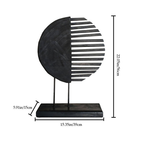 handcrafted wooden fan shaped decorative ornament size chart