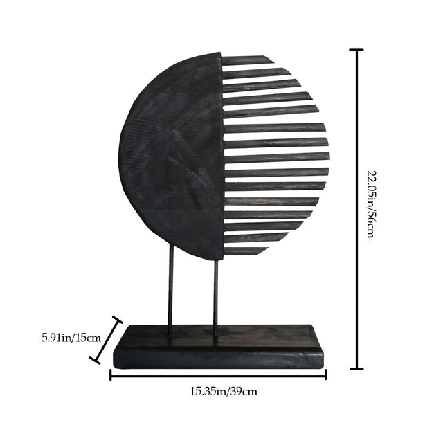 handcrafted wooden fan shaped decorative ornament size chart