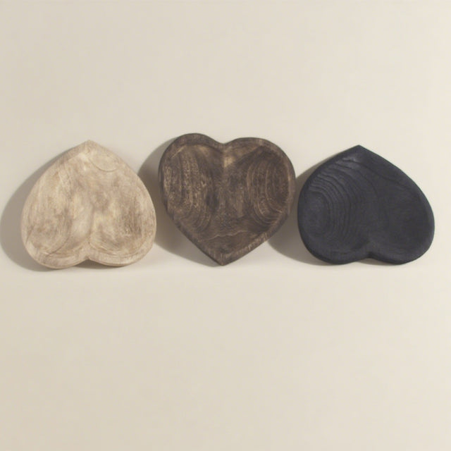 handcrafted wooden heart shaped decorative serving tray