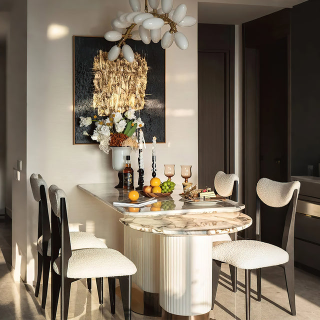 handcrafted wooden heart shaped decorative serving tray on the dining table