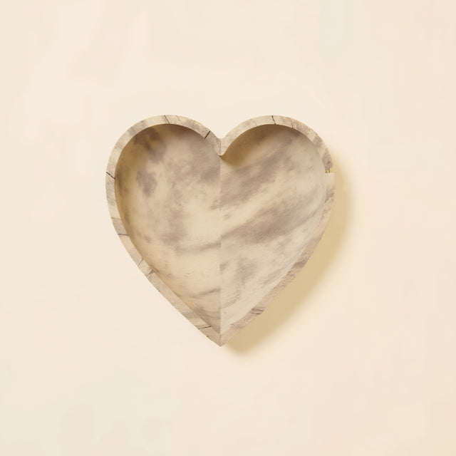 handcrafted wooden original heart shaped decorative serving tray