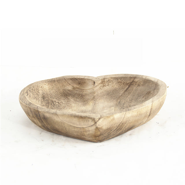 handcrafted wooden original heart shaped decorative serving tray details
